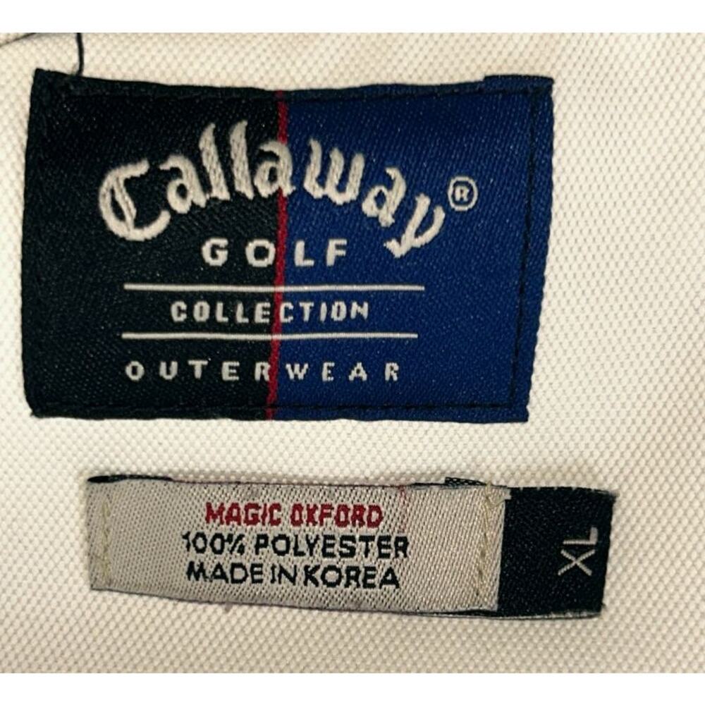 Callaway Golf Magic Oxford 1/4 Zip Cream Pullover Windbreaker XL - Picture 5 of 5